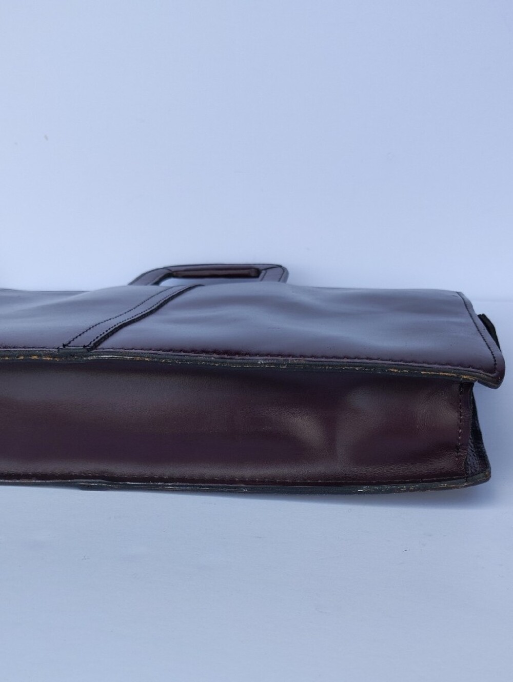 VTG Pegasus Leather Drop-Handle Briefcase Portfolio Oxblood - USA Made - Picture 13 of 13